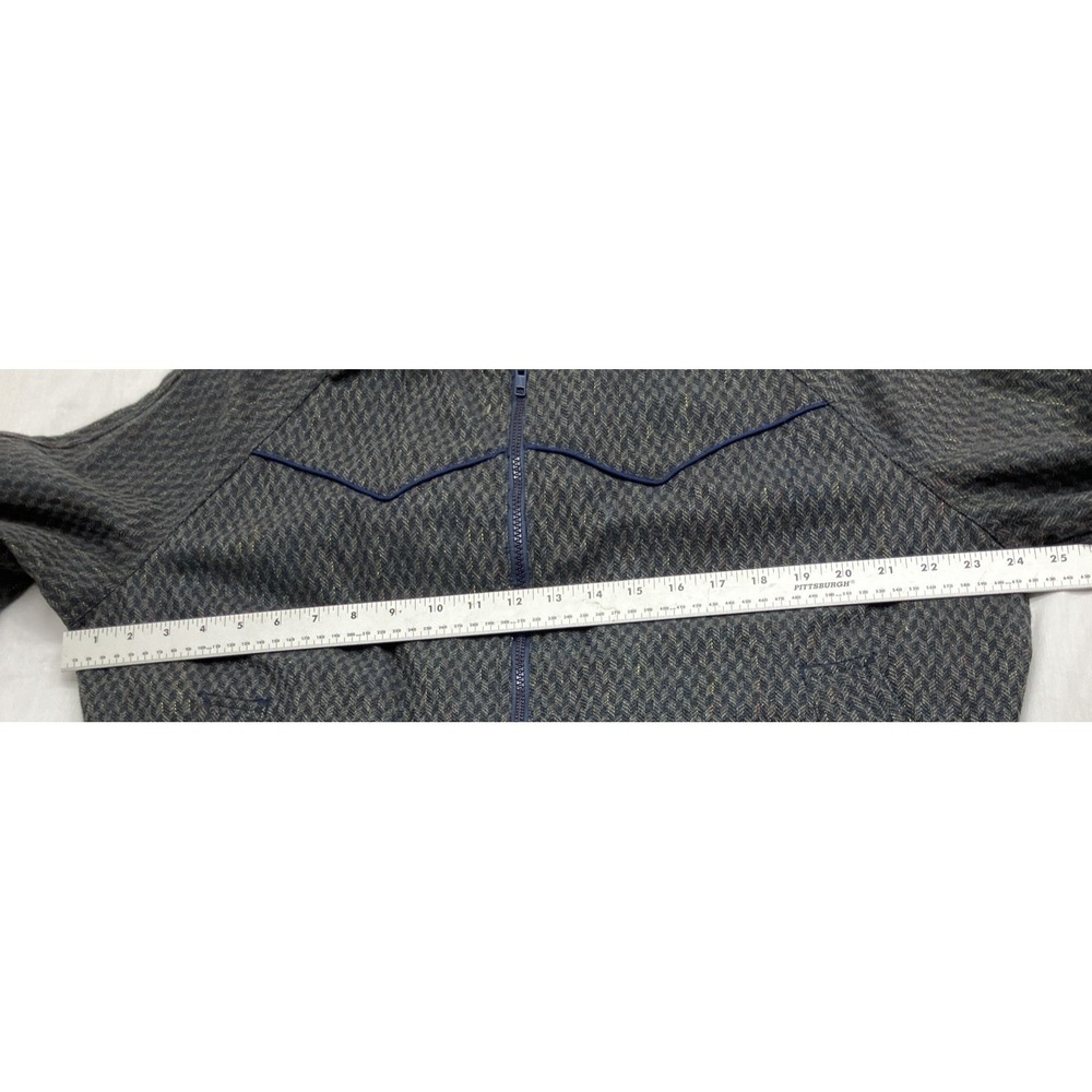Vintage Traditional 1980's 80's Wool Clay Jacket Full Zip Blue See Measurements - Picture 10 of 11